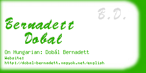bernadett dobal business card