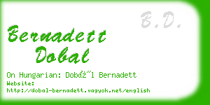 bernadett dobal business card